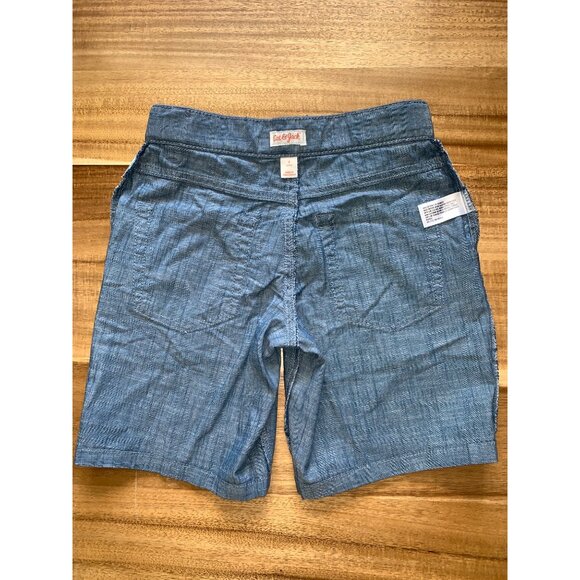 Cat & Jack Boys Chambray Blue Shorts w/ Pockets, Snap & Zip Closure Size 7 - Picture 7 of 11